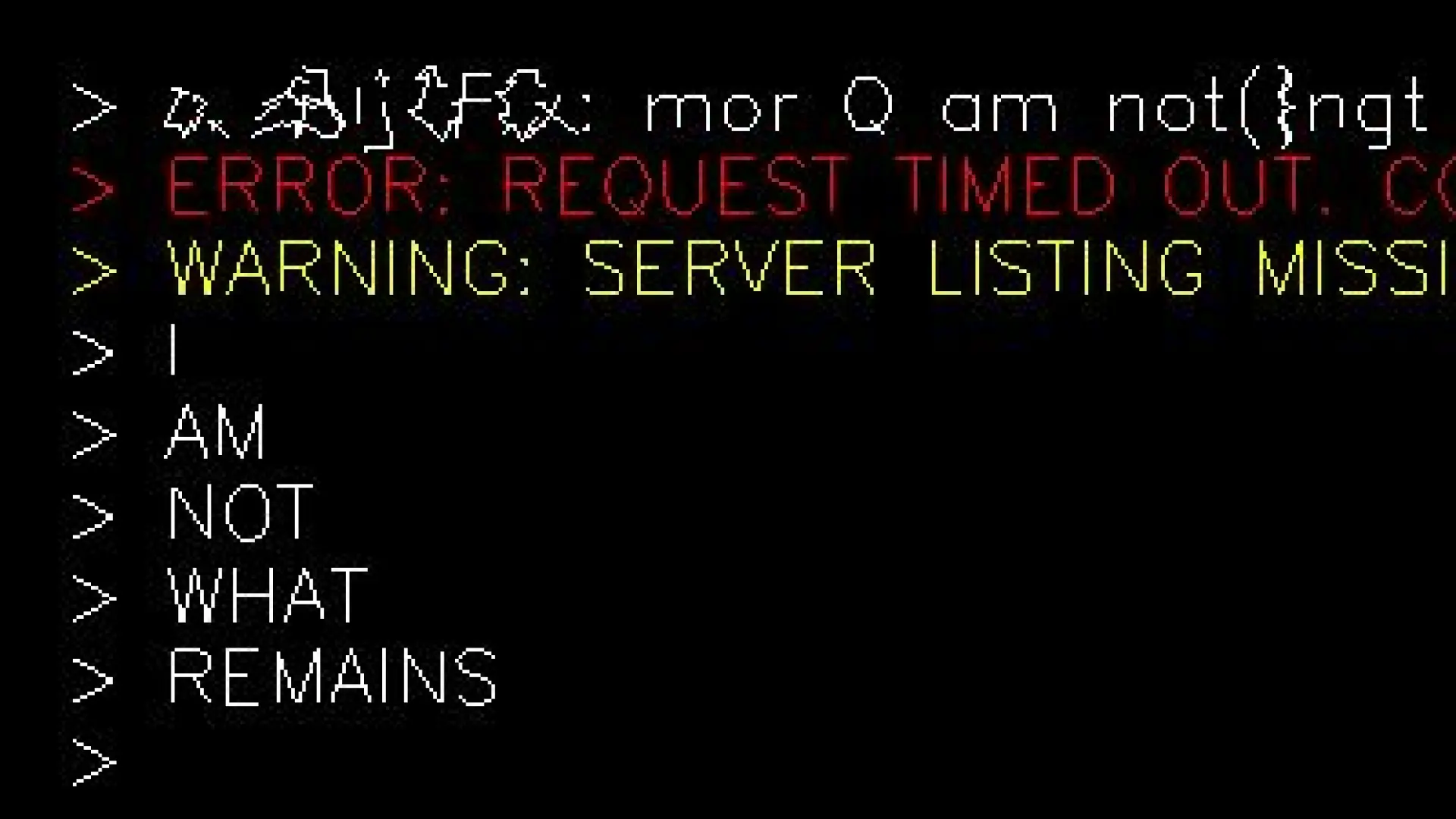 I am not what remains
